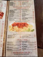 Tony's Pizzeria Italian menu