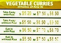 North Indian Cuisine menu