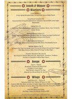 Braddock Inn menu