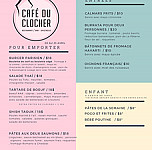 Cafe Du Clocher menu