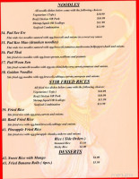 Tenten Thai menu