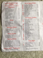 Canton Chinese menu