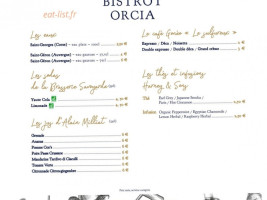 Bistrot Orcia Croix Rousse menu