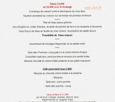 Auberge Campagnarde menu