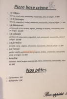 Le Grillon menu