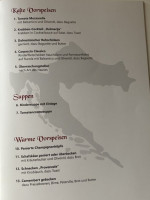 Dalmacija menu