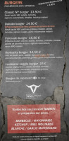 Wallstreat Bar/restaurant Grenoble menu