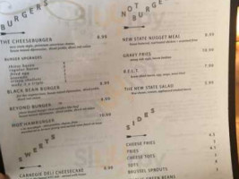 New State Burgers Spirits menu