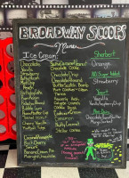 Broadway Scoops menu