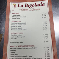 Trattoria San Giuseppe menu