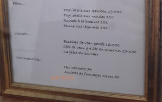 L'epica menu