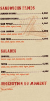 Le Texan Wild Food menu