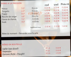 Le Puy de la Lune menu