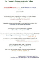 L'art des Mets menu