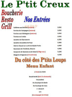 Le P'tit Creux menu