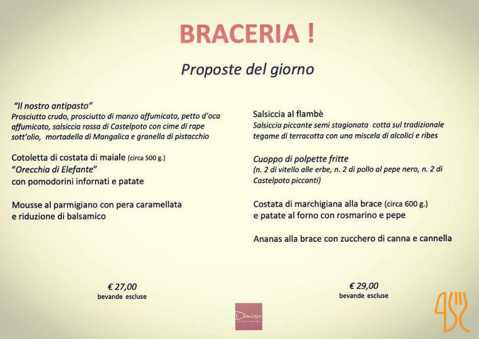 A Casa Di Dionisio Carte