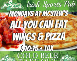 Mcstew's Irish Pub food