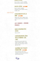 Leon De Bruxelles menu