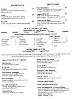 Tanino Italiano menu