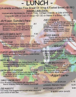 Honey Bee Cafe menu