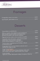 Les Tuileries menu