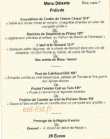 Le Berger Du Temps menu