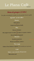 Restaurant Le Plana menu