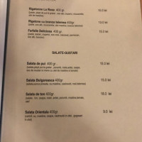 La rosa menu