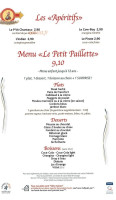 La Taverne Paillette menu