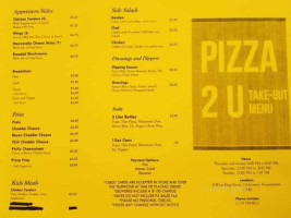 Pizza Hut menu