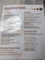 Sunbury Grill menu