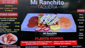 Mi Rancito Taqueria food