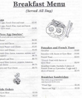 Athenian Cafe menu