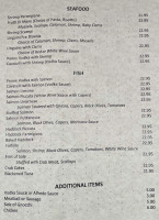 Villa Capri Italian menu