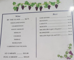 Blue Dolphin menu