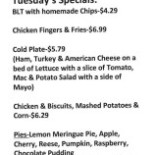 Becky's Diner Piatti