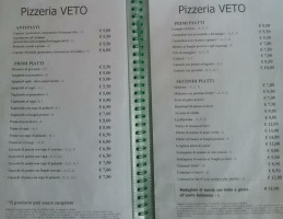 Trattoria Pizzeria Veto menu