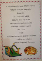 Ristoro 5 Laghi menu