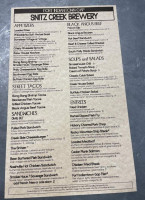 Snitz Creek Brewery menu