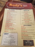 Rudys Bar Grill menu