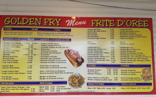 Golden Fry menu