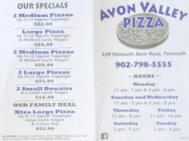 Falmouth Bella Roma Pizza menu