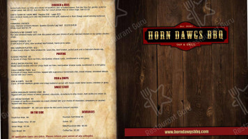 Horn Dawgs Tap Grill menu