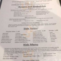 Rudy Alan's Steakhouse menu