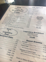 Legendz Diner menu