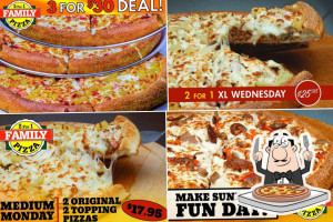 2 For 1 Family Pizza food