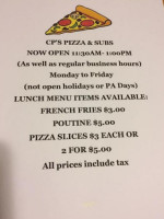 Cp's Pizza Subs food