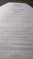 Byrne Woods Bar Restaurant menu