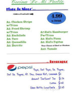 Cocina De Mi Pueblo menu