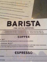 Barista menu